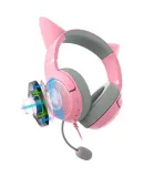 Razer (Razer) North Sea Giant Cute Cat Edition V2 Wired Over-Ear Gaming Headset with Microphone, Popular Cat Ear Design, RGB Lighting Effects, CSGO PUBG, Pink, Compatible with Delta Actio