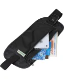 WELLHOUSE Outdoor Invisible Waist Bag, Unisex Travel Anti-Theft Document Holder, Portable Bill And Phone Storage, Black S Size