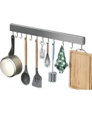YWEEL kitchen hook wall mounted hook punch-free kitchen multi-function rack gun gray 60cm