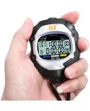 361° Stopwatch, Electronic Timer for Track And Field Events, Multifunctional, 2 Rows with 10 Laps, for Sports, Fitness, And Running