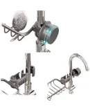 Tiger Mr. Kitchen Faucet Storage Rack for Dishwashing, Vegetable Washing Sink, Sponge Brush, Dishcloth, Storage Rack for Kitchen Utensils