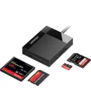 UGREEN USB/Type-C Multifunctional CF Card Reader 3.0 High-Speed Compatible with CF/MS/SD/TF Camera Memory Cards Suitable for Computers/Smartphones/iPhone 16/15/iPad