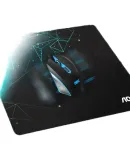 AOC Gaming And Office Mouse Pad, Medium And Small Size, 300*250*3mm, for Office Keyboard And Computer Desk, M102/93 Geometric Blue And Black Color