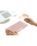 Logitech PEBBLE 2 COMBO Wireless Keyboard And Mouse Combo Set with Dual Mode Connection, Customizable Buttons, Three-Device Pairing, Moonlight Blue