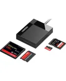 UGREEN Multi-Function All-In CF Card Reader USB3.0 High-Speed Compatible with CF/MS/SD/TF Camera Dash Cam Surveillance Memory Card Phone Storage Card Cable Length 0.5m