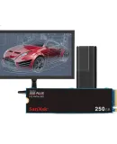 SanDisk (SanDisk) 250GB SSD, Read Speed of 2400MB/s, PLUS Enhanced Performance Version, M.2 Interface, TLC High-Speed NVMe Protocol, PCIe 3.0, Laptop Expansion, 2280