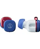 Audio-Technica ATH-SQ1TW2 Bluetooth Wireless Earphones, True Wireless Earbuds, Wireless Charging, IP5X Water-Resistant, Navy Blue