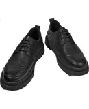 SEPTWOLVES Men's Versatile Sneakers, Casual Shoes, Leather Shoes W8333493341 Black Size 42