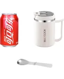 Maxcook (Maxcook) Water Cup Mug, 304 Stainless Steel Insulated Coffee Cup with Lid for Office, Hot Drink And Tea Brewing, 500ml with Spoo