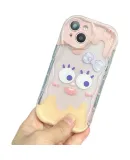 Jiangming Pink Soft Shell Case for Apple IPhone 15 Plus, Elegant Protective Cover with Four Corners for Shock Protection, Trendy And Popular Design for Men And Wome