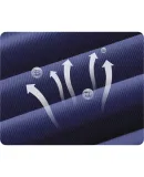 Li-Ning Swimming Cap for Men And Women, Comfortable Fabric Swim Cap for Long Hair, Stylish Ear Protection, Non-Binding, Non-Sticky Hair Swimming Cap 1512 Blue