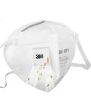 3M KN95 Mask with Valve for Dust, Particles And Smog, Knitted with Ear Loops, Individually Wrapped, 9501V+, [Single Pack] 25 Pieces/box