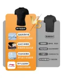 Li-Ning (LI-NING) Compression Shirt, Quick-Dry Shirt for Men, Basketball Training Wear, Fitness Quick-Dry T-Shirt, High-Elasticity Running Sports Short-Sleeve, Badminton Outfit
