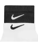 NIKE Accessories, Men's Short Socks, EVERYDAY PLUS Socks, DH4058-104, White And Black, Size L