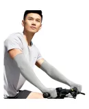 Li-Ning Cycling Ice Sleeves, Unisex Sun Protection Arm Sleeves, Ice Silk Arm Guards, UV Protection, Widened Ice Column Sleeves, Arm Sun Protectio