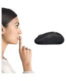 Logitech M220 Enterprise Silent Mouse (M221 Design), Wireless Office Mouse, Symmetrical Mouse, with Wireless Nano Receiver, Gray-Black Color [Single Unit Discount]