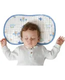 Kidsneed Newborn Pillow, Baby Pillowcase, Infant Flat Pillow Pad, 10-Layer Pure Cotton Gauze Cloud Piece Pillow, Sweat-Absorbing, Breathable, Anti-Burping