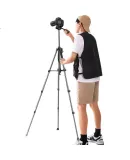 UGREEN Tripod Camera Stand, Professional Photography Portable Mirrorless Camera Tripod Head, Live Streaming Video Recording Anti-Shake Suitable for Canon Sony Cameras, 1.45 Meters Aluminum Alloy