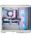 MSI (MSI) Bai Ren White Case Supports M-ATX Motherboard (360mm Radiator Support/Back-Mounted Motherboard/270° Pillarless Panoramic View/Basic Graphics Card Bracket/Front Type-C)