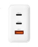 Newmine 65W GaN Charger Compatible with 40W Charging Plug Multi-Port Fast Charger Suitable for Apple 17/Air, Huawei, Xiaomi Phones, Tablets, Macbook Pro Laptops White