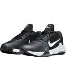 NIKE Men's Basketball Shoes, IMPACT Cushioning Air Sole, Low-Top Sneakers, DM1124-001, Black And White, Size 44