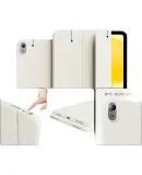 Zhiting Compatible with 2025 New IPad 11/10 Protective Case, A16 Chip, 10th Generation Tablet Cover [Full Silicone Shockproof Soft Case · Classic Tri-Fold Style] Cream White