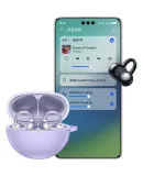 ESCASE Protective Case for Huawei FreeClip Earphones, Clip-On Bluetooth Earphones Storage Box, Liquid Silicone Soft Shell, Full Coverage Anti-Drop Ultra-Thin Protective Case, Purple