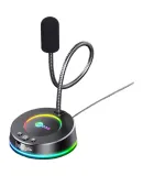 Lenovo Lai Ku Computer Microphone, External Mic MC01, for Desktop And Laptop Use, Online Classes, E-Sports Gaming, Voice Chat, Desktop Conferencing, Live Streaming, PUBG, 3.5mm Audio Cable, Black