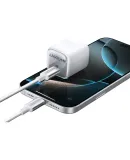 ANKE Ice Point Apple Charging Cable, Dual-Head Type-C, Compatible with IPhone 17 Pro Max/16/15/Mac, IPad, Huawei, Xiaomi, Fast Charging 100W Data Cable, 1m Blue