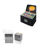 Touchcolor 100-Color Marker Set Professional Paint Pens Oil-Based Quick-Drying Drawing Art Supplies for Students Watercolor Pens Paint Brushes Stationery Set Children's Day Gift for Boys And Girls