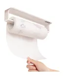 KATEI STORY Japanese kitchen storage rack, paper towel rack, refrigerator side storage rack, strong hook, sticky magnetic, punch-free towel rack