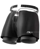 Li-Ning Swimming Trunks for Men, Anti-Embarrassment Loose-Fit Boxer Shorts, Double-Layer Beach Swim Shorts for Hot Springs And Seaside Vacation, Deep Blue 2XL