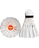 Li-Ning Badminton G200 Goose Feather Shuttlecocks for Training, Durable And Stable Flight, One Tube of 12, Speed 77