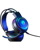 HP H100 Gaming Headset with Microphone, Wired Earphones for E-Sports And Internet Cafes, Triangle-Shaped Action Sound Positioning, 3.5mm + USB, Black