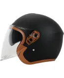 BIGBRO 602 New National Standard Class A Motorcycle Helmet, Unisex, Summer Ventilated, for Electric Bikes, Half Helmet, Matte Black, Size L