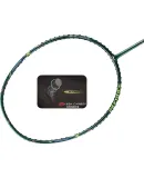 Li-Ning Badminton Racket, Thunder Small Steel Cannon, Full Carbon Fiber, Offensive Type, Ultra-Light, High Tension, Single Racket, Deep Forest Green, 4U, Pre-Strung