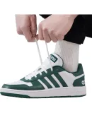 Adidas Men's And Women's Sneakers, Low-Top Wear-Resistant Versatile Casual Shoes Skateboard Shoes Green/white 36.5