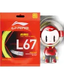 Li-Ning Badminton String, Domestic L67 Durable High Cost-Performance String, Competition Training High-Rebound String, Fluorescent Bright Yellow