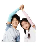 Li-Ning Children's Ice Silk Arm Sleeves Sun Protection Arm Covers for Boys And Girls Aged 3-14, Outdoor Sun Protection And Mosquito Bite Prevention UV Protectio