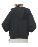 NIKE Women's Spring And Autumn Hooded Jacket, Casual Sportswear, Trendy Versatile, FN2420-010 Black L