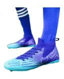 Shuangxingbate Soccer Shoes, High-Top Breathable Artificial Turf Long Studs FG Adult Training Shoes for Men, Wear-Resistant Youth Competition Soccer Cleats