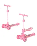 Disney Children's Scooter Toy Car, Rocking Car, Pedal Bike, Flashing Light, Foldable, Adjustable Height, Gift for Kids