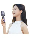 Capedeng handheld small fan multi-function intelligent digital display large wind fan portable mini rechargeable fan office dormitory desktop outdoor available F01i white