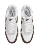 NIKE Women's Cushioned Casual Sports Shoes, AIR MAX 1 Sneakers, DZ2628-004, Summit White And Brown, Size 36