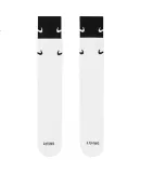 NIKE Sports Accessories, Unisex Mid-Calf EVERYDAY Socks, DD2795-104, White And Black, Size L