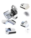 Panasonic [Cleaning Wonder] Ultrasonic Dust Mite Remover, Bed Vacuum Cleaner for Home Use, High Suction Power, UV Sterilization, Hot Air Dehumidification, Dual Roller Brushes, Dual Beating Blades, Dual Cups MC-DC20W