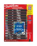 Sharpie Hard-Tip Acrylic Markers, Water-Based Watercolor Pens, Waterproof, Colorfast, Light-Resistant, Graffiti, Hand-Drawing, DIY Creation, Stackable Colors - 12-Pack Art Sketching Watercolor Pens