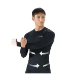 Li-Ning Quick-Dry Shirt for Men, Sports Fitness Wear, Basketball And Soccer Training Clothes, Running Tight-Fitting Top, Long-Sleeve Athletic Shirt