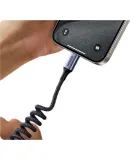 UGREEN [Car Spring Retractable] Dual-Head Type-C Data Cable PD100W/66W Super Fast Charging Ctoc Compatible with Apple 17/16/15, Huawei, Xiaomi Tablets And Laptops