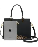 ZOOLER Women's Handbag, Chinese-Style Zhuang Embroidered Tote Bag, Leather Ladies' Purse, High-End Brand Women's Bag, New Year Gift